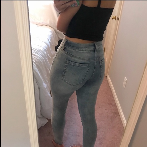 PacSun light wash embroidered jeans NWOT - Picture 7 of 8